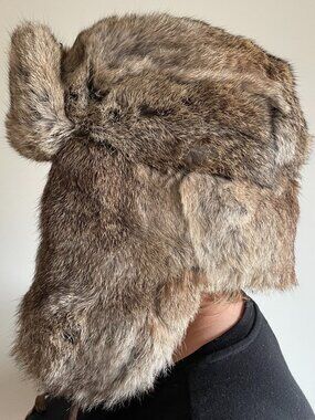 Genuine Fur Vintage Trapper Winter Hat - Bushline Outdoor - Size L/XL